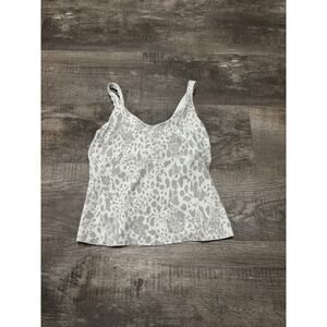 White Leopard Print Sleeveless Top Lululemon Size Small